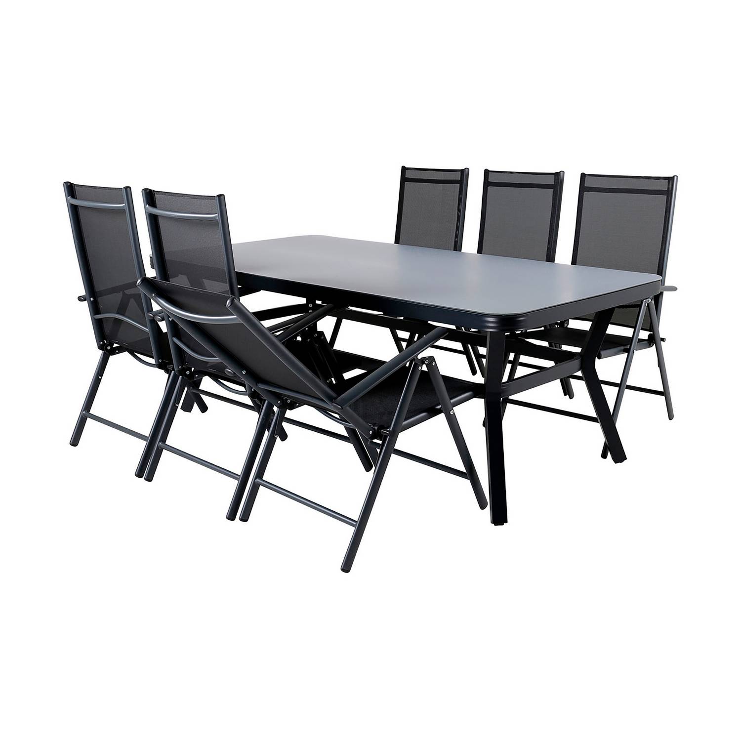Matgrupp Venture Home Virya Matgrupp Utomhus 200cm med 6 Break Positionsstolar