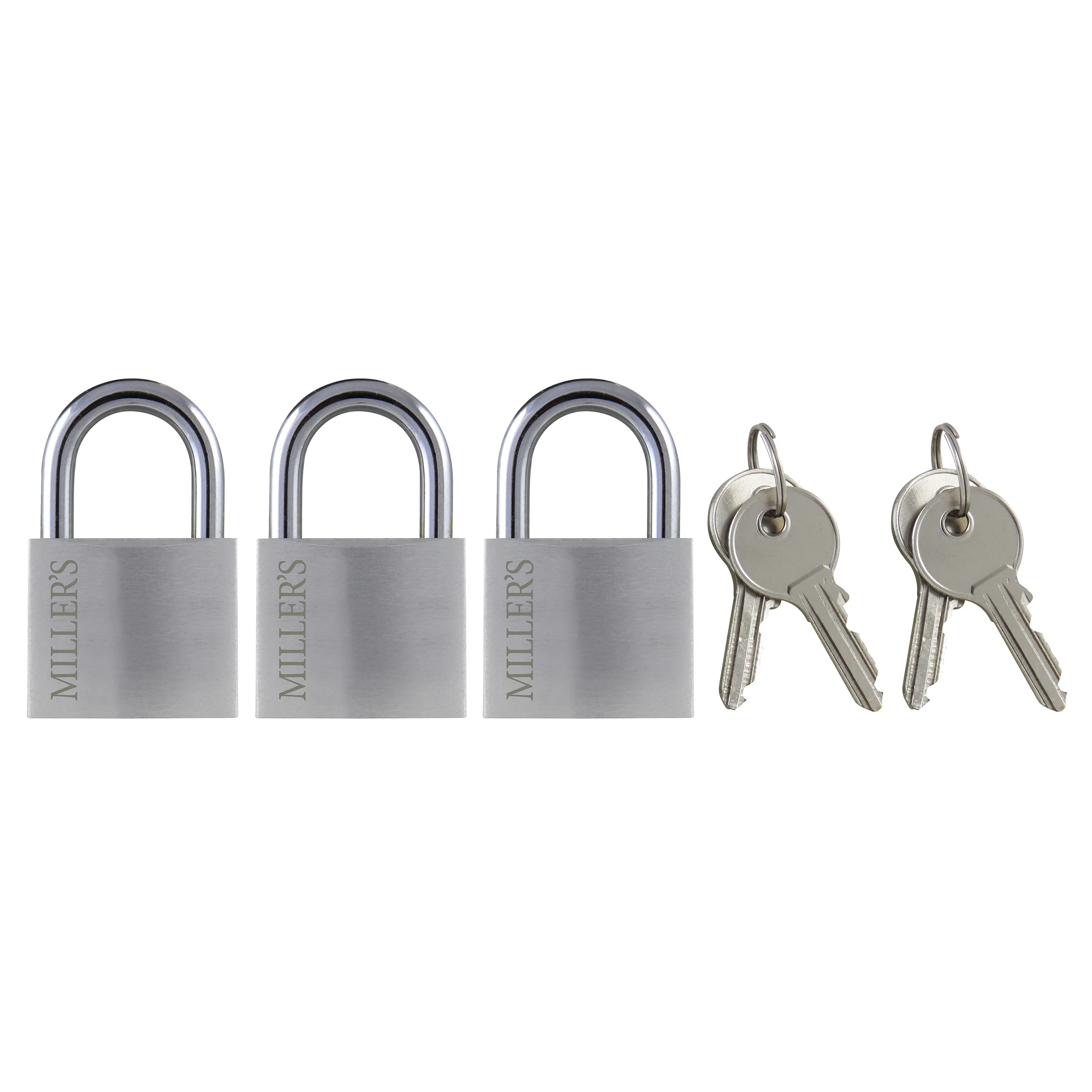 Hänglås Millers Aluminium 3-Pack