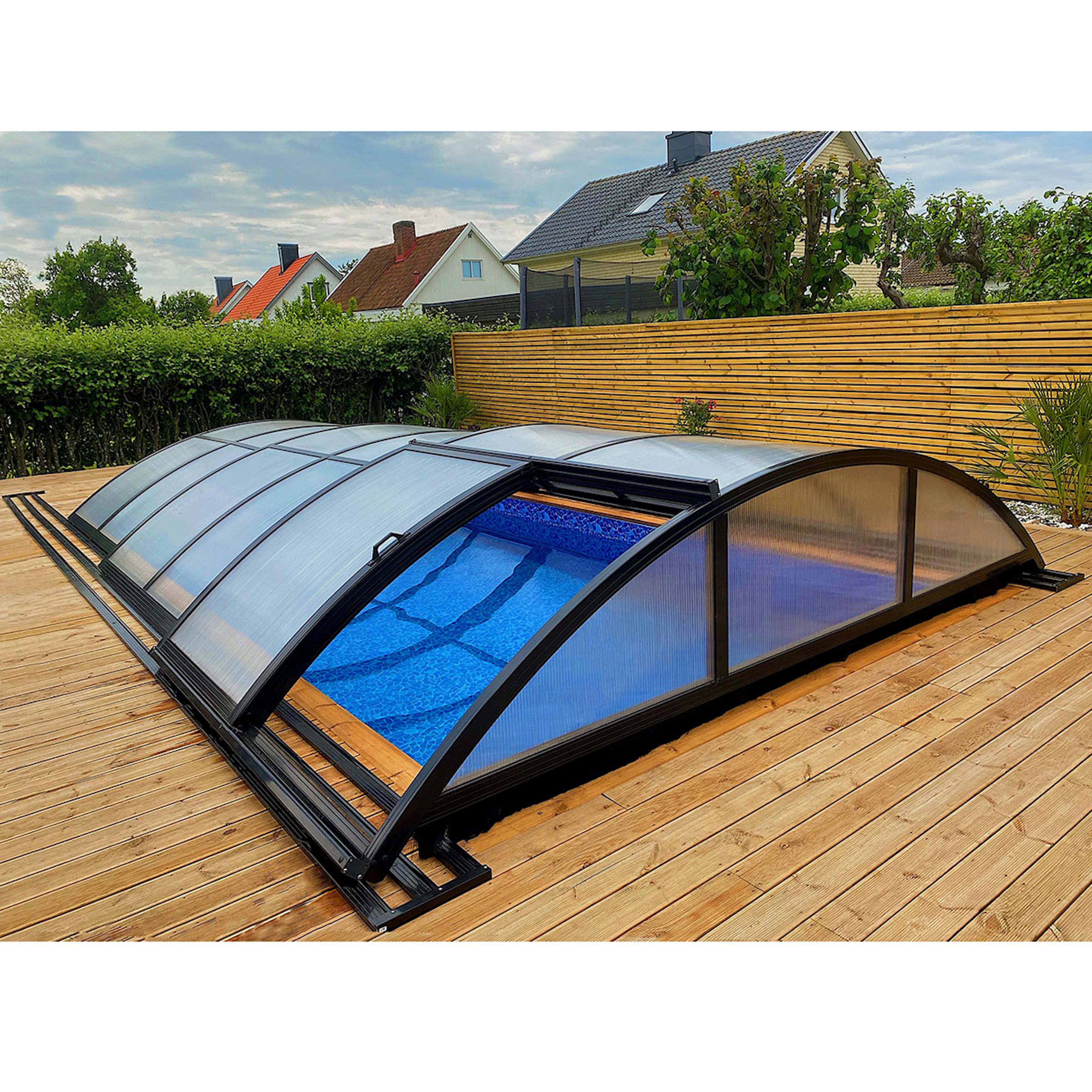 Pooltak Metalcraft 3x6m 4 mm Klar Solid PC Svart