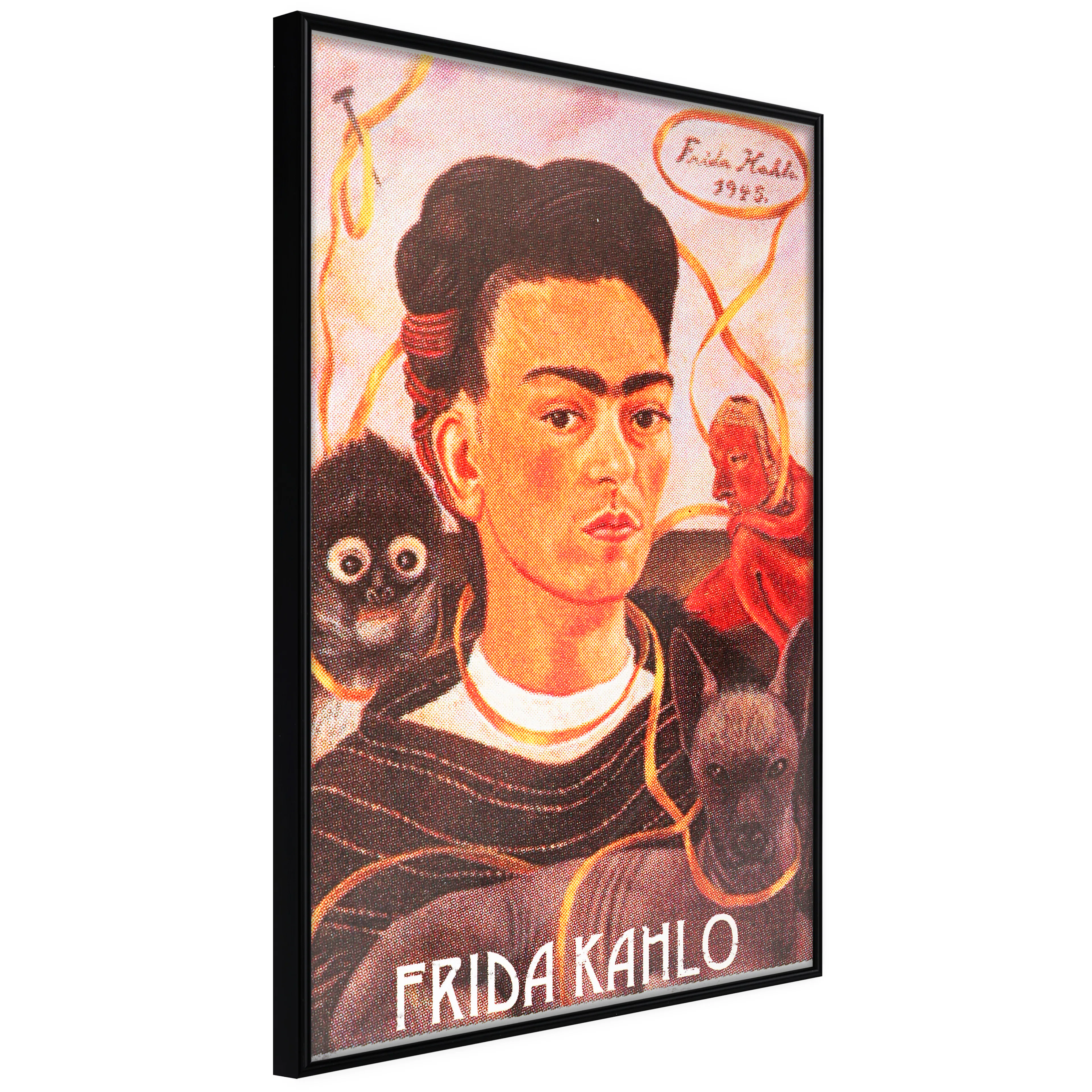 Affisch - Frida Kahlo [Poster] 40x60 Svart ram, 40x60 cm