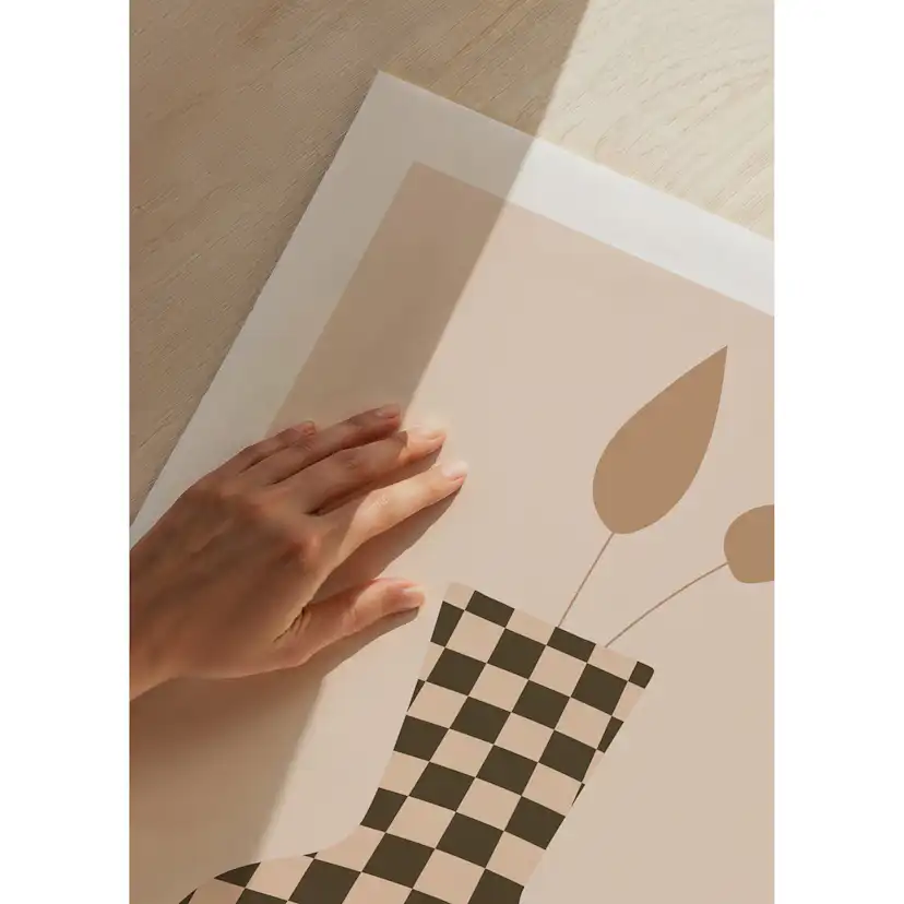 Poster Gallerix Checkered Vintage Vase No1
