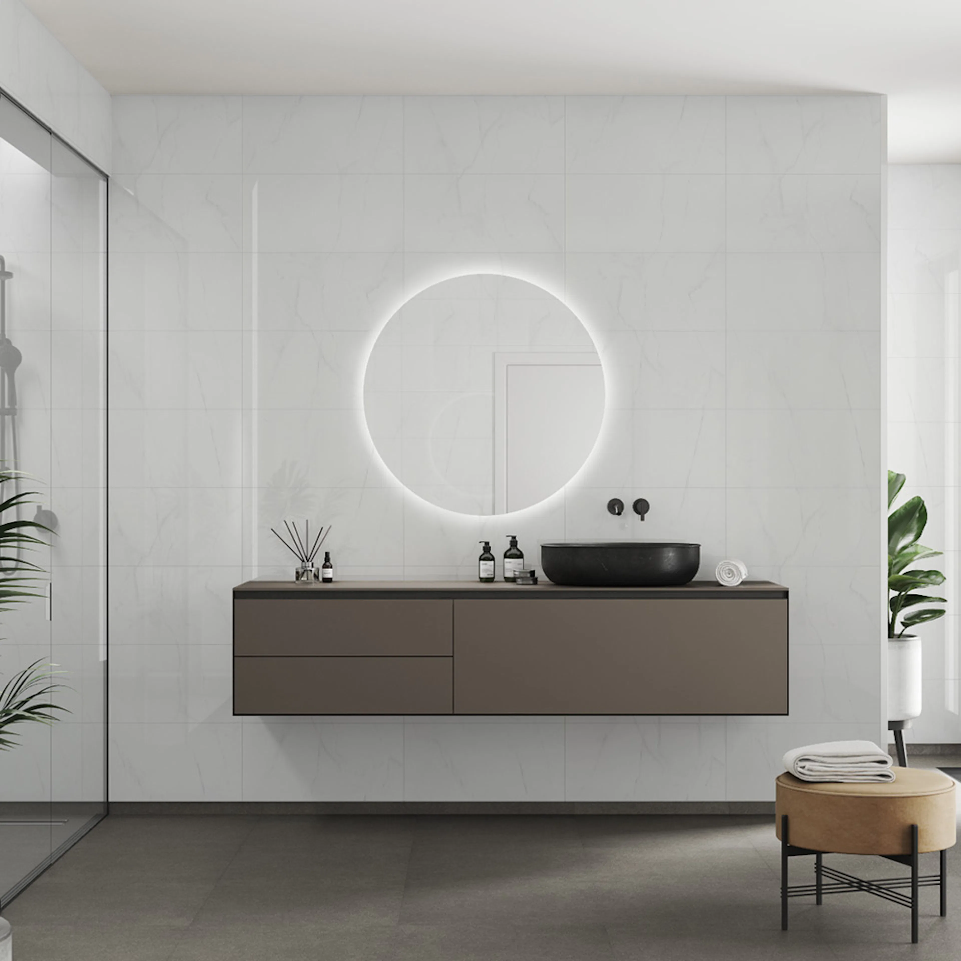 Våtrumsskiva Fibo 3487-TM6030 HG Bright Marble 10x620x2720 mm