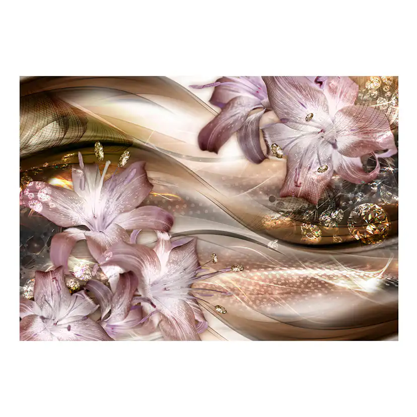 Fototapet Arkiio Lilies On The Wave Brown