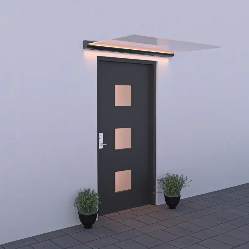 Entrétak Skotte Garden Glas med LED