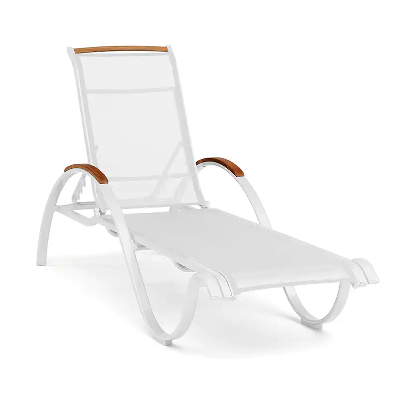 NYDALA SOLSÄNG Vit/Teak
