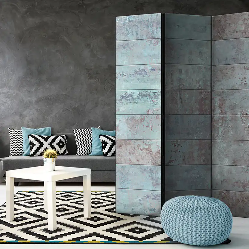 Rumsavdelare Arkiio Turquoise Concrete 135x172 cm