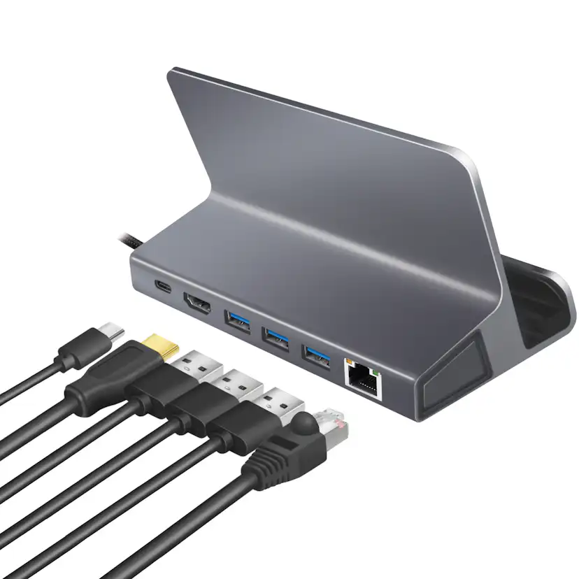 USB-C-dockningsstation LogiLink 6-i-1 iPad/Steam Deck