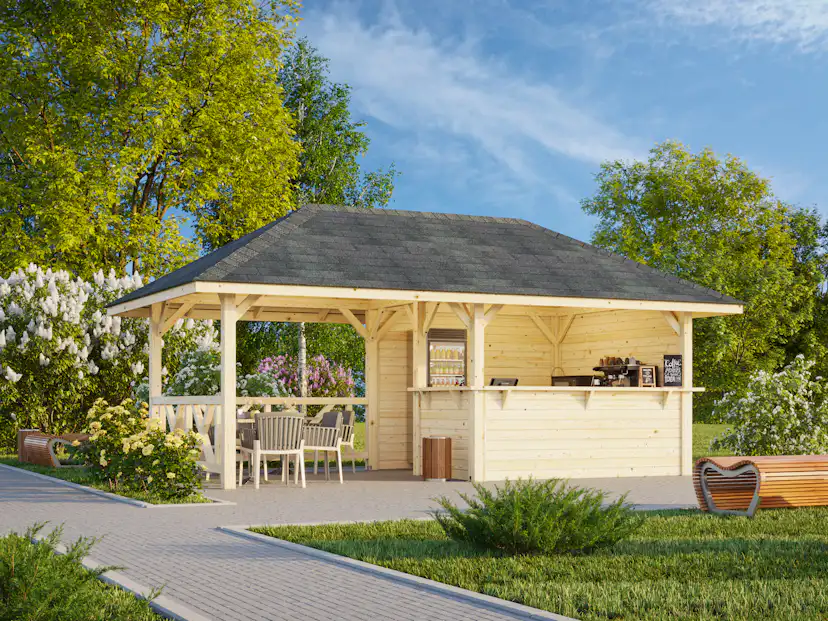 Stuga Palmako Bianca 16,6 m2 Set 3