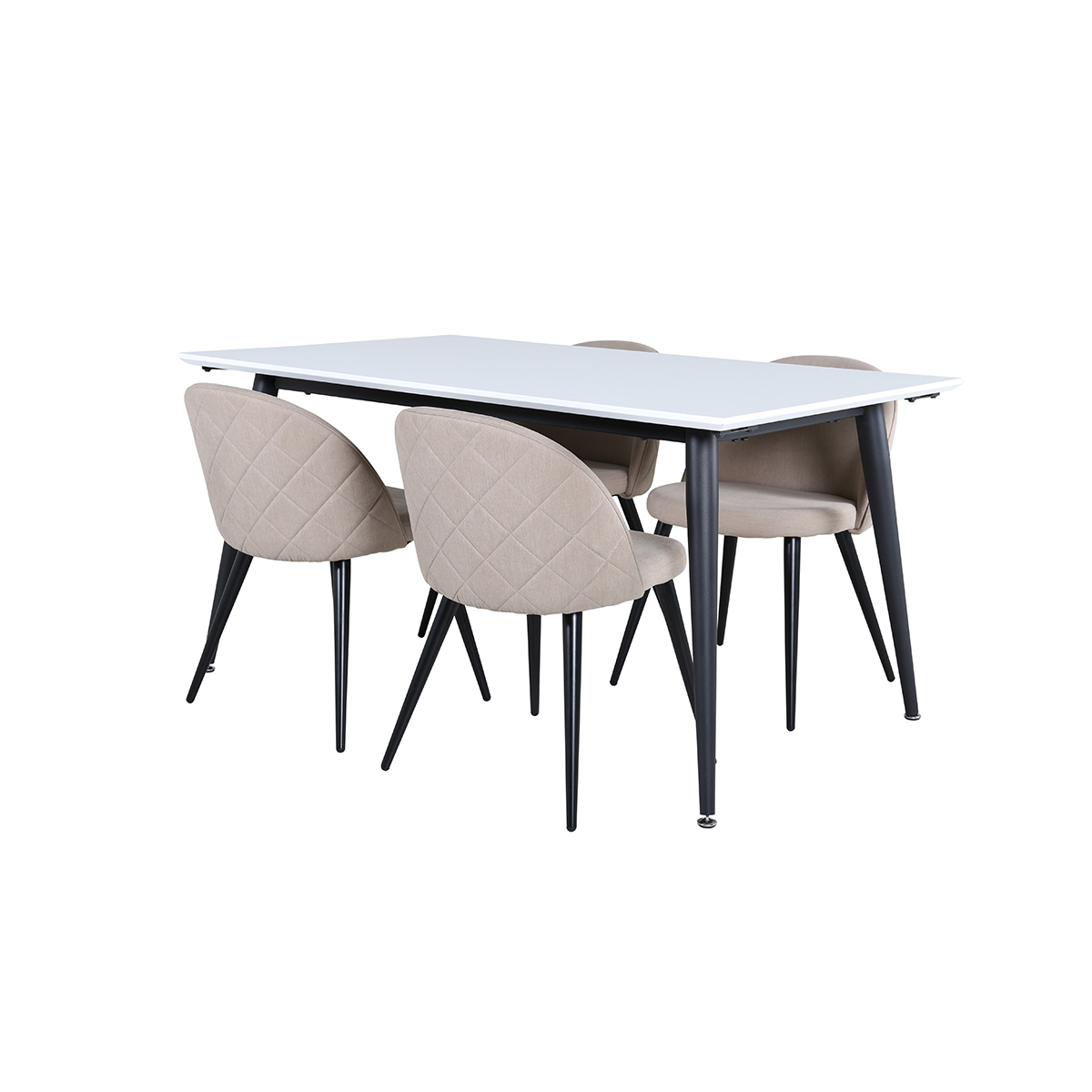 Matgrupp Venture Home Jolie med 4 Valentina Stitcthes Stolar Polyesterlinen