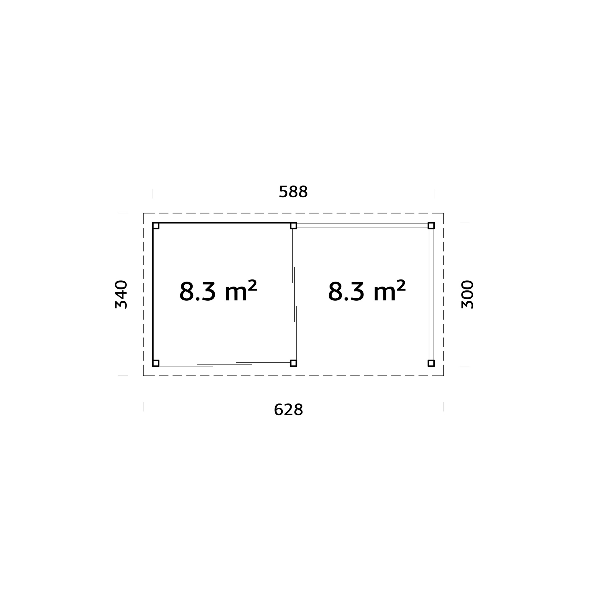 Uterum Palmako Lenna 16,6 m2 Set 703 Slide Plus