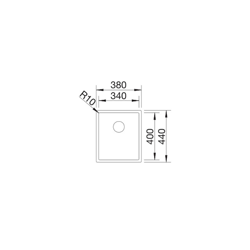 BLANCO CLARON 340-IF DURINOX™ Infällnad/Planlimning