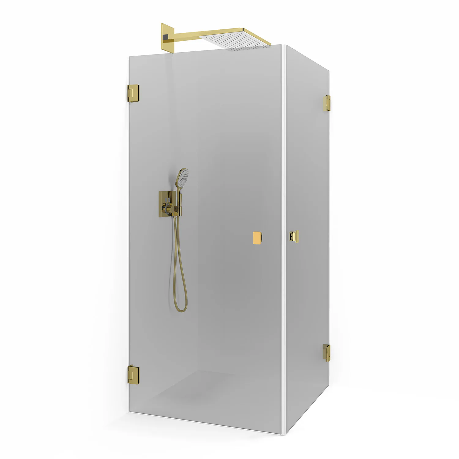 Grace Rak Hörn 90x90 Gu To Grace Rak Hörna 90x90 Guld Tonat 900x900 mm, Guld, Tonat Glas