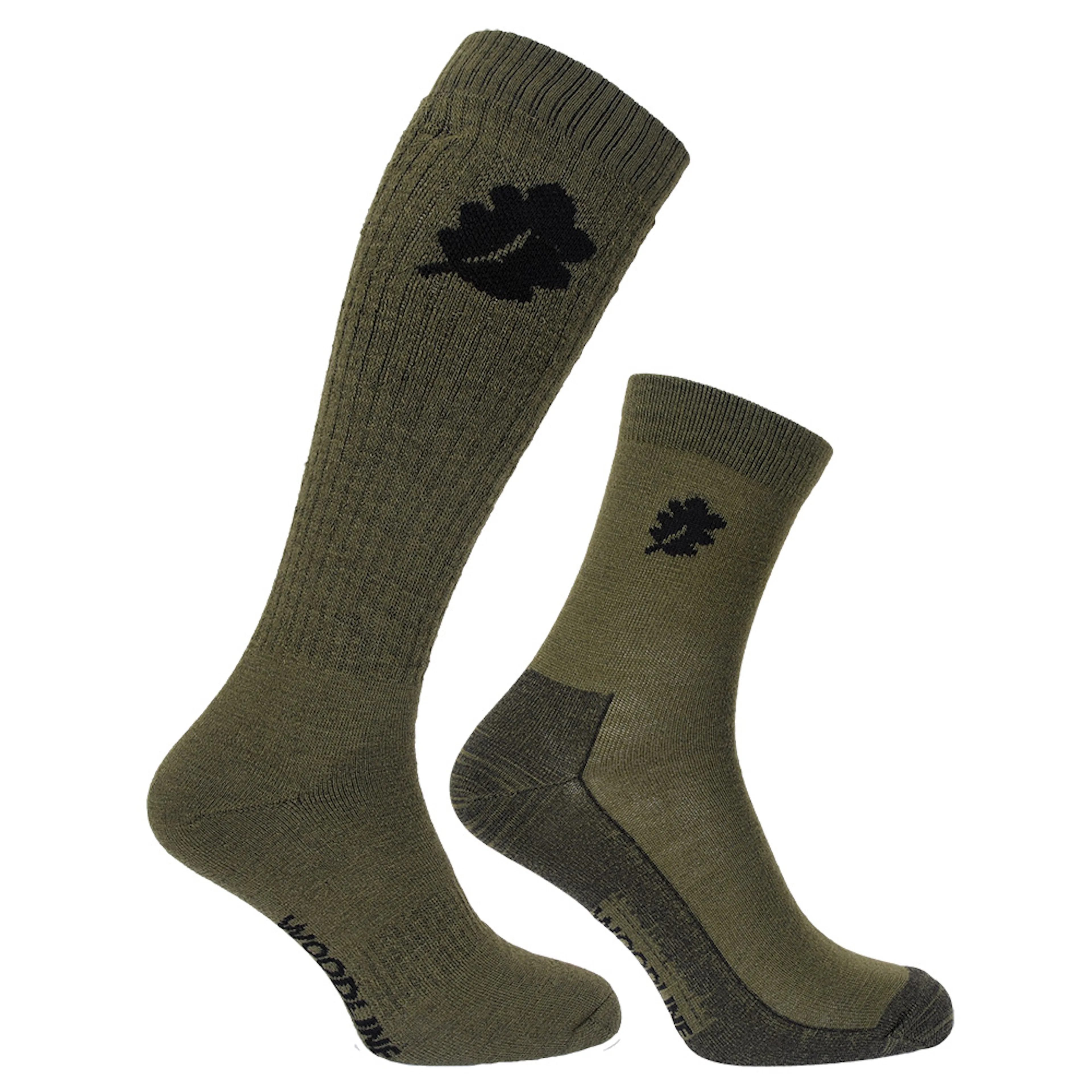 Sockar Woodline Socka + Linersocka Merinoull Grön