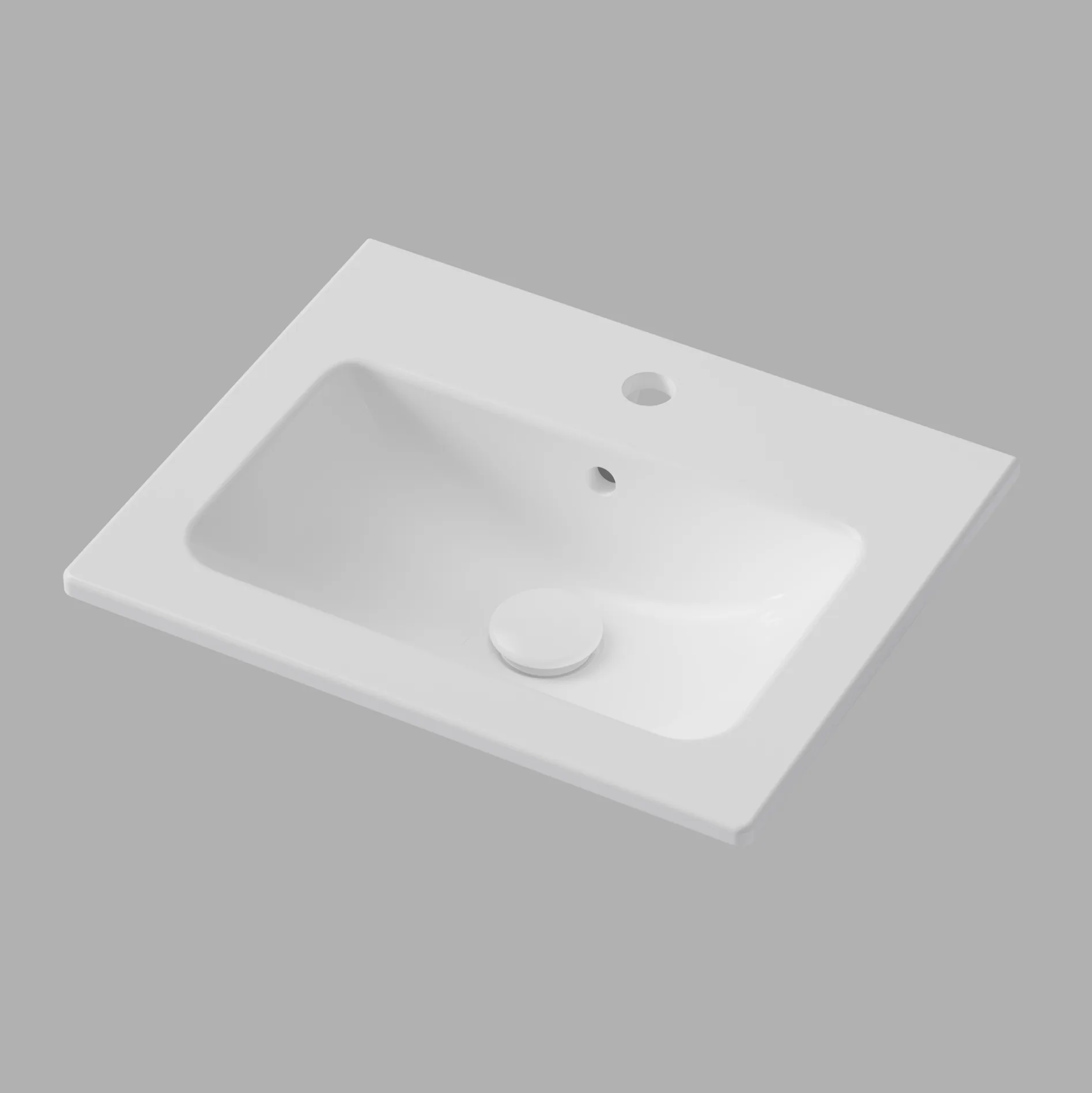 Tvättställ Soft XS 50,
Glossy White, Porslin,
495x15x395 m 495mm