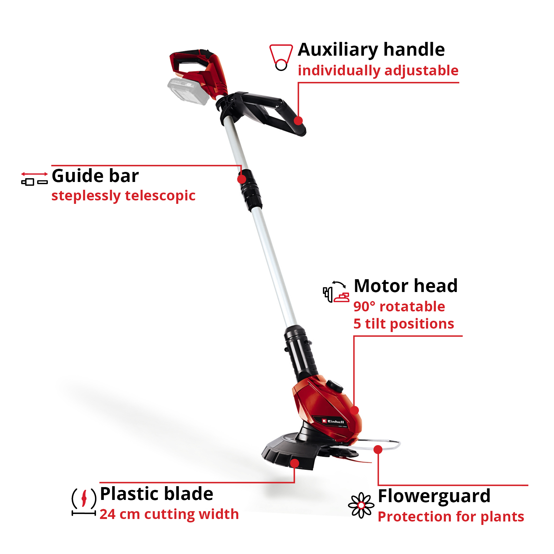 Trimmer Einhell Expert GE-CT 18 Li