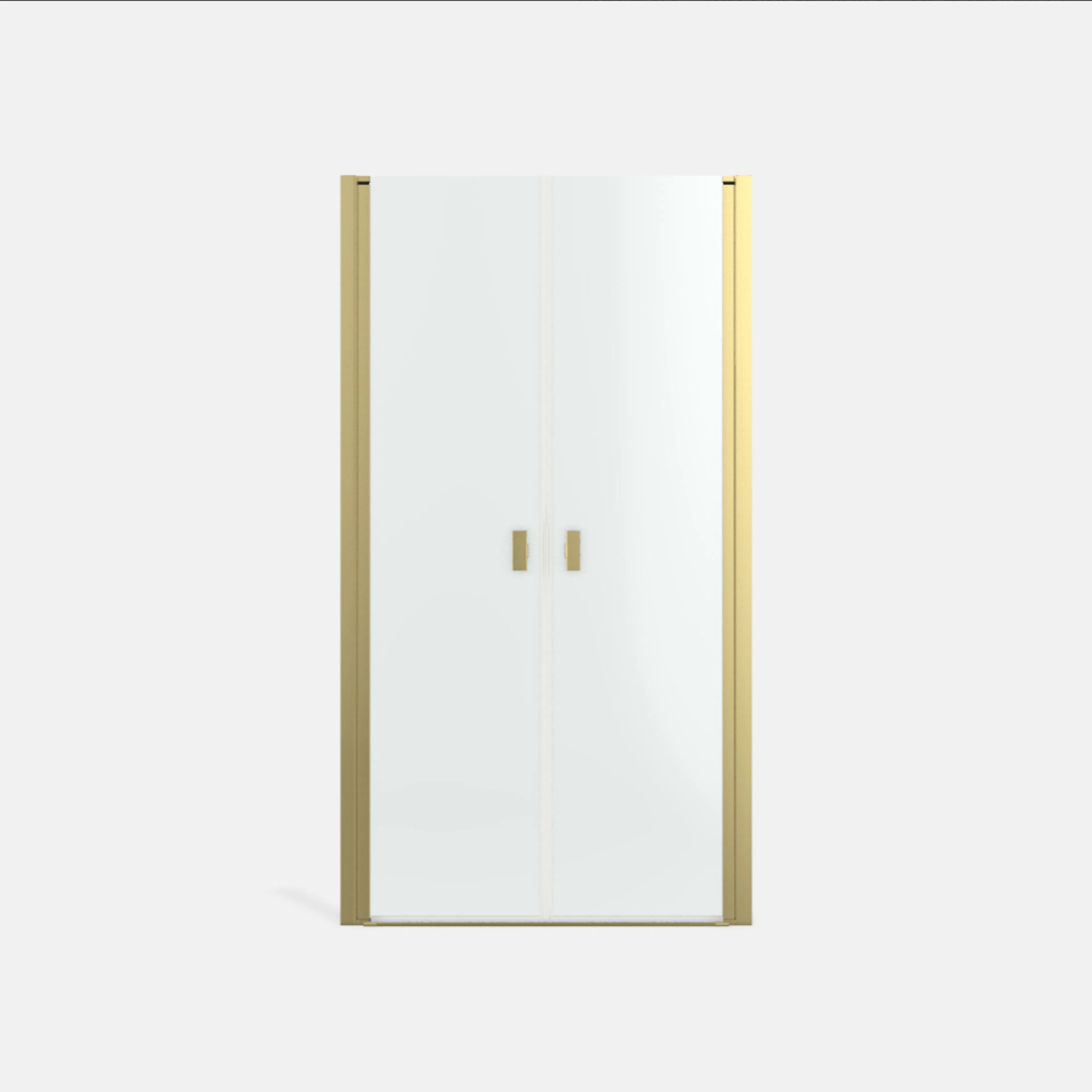 Noma 30 dubbla svängdörrar 700 mm 6 mm glas med borstad mӓss Bredd: 700 mm, Borstad Mässing
