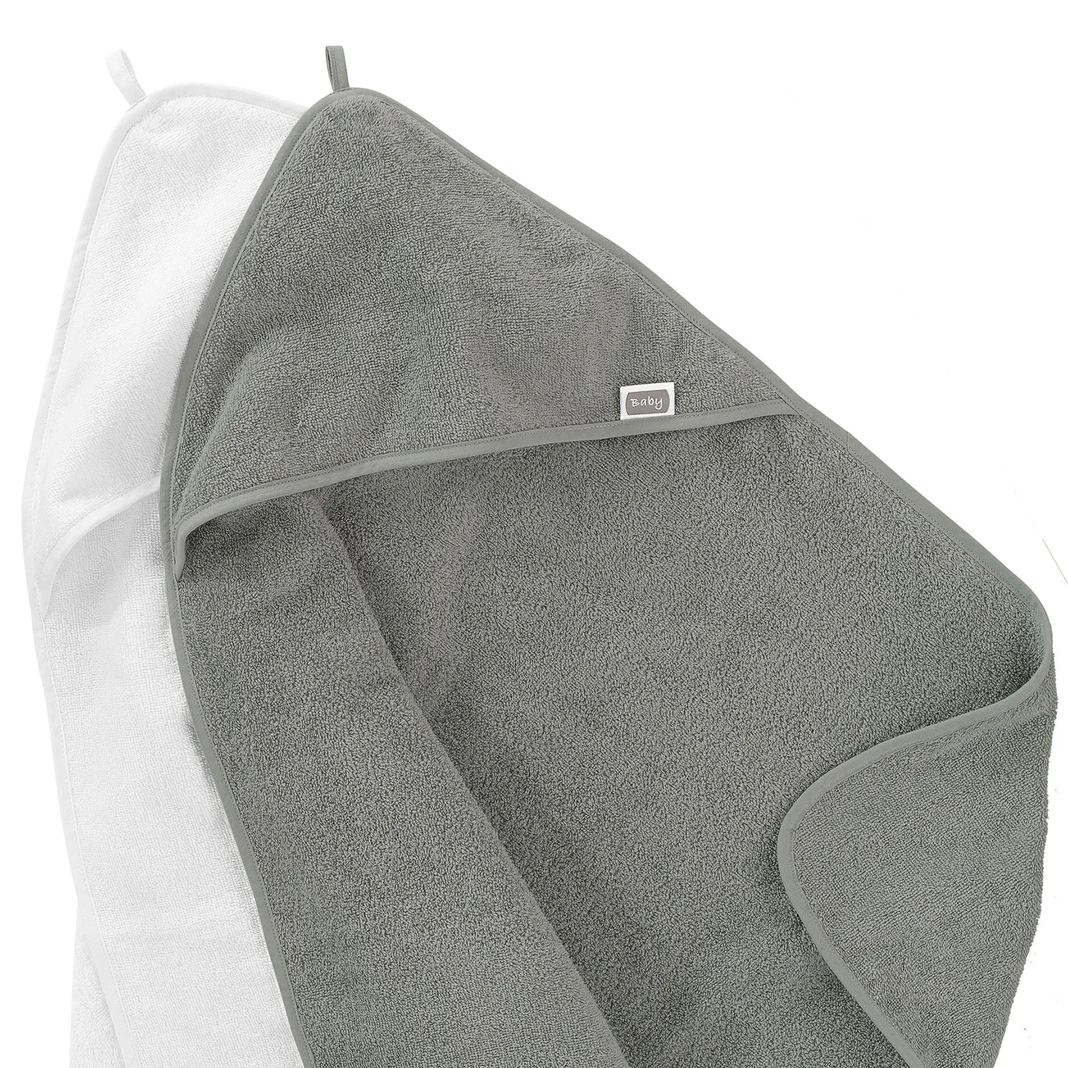 Basic Babycape 75x75 cm 2-Pack Grå Vit/Grå
