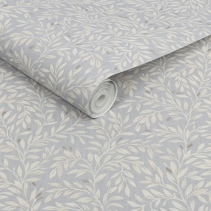 Tapet NEXT Ditsy Leaf Grey