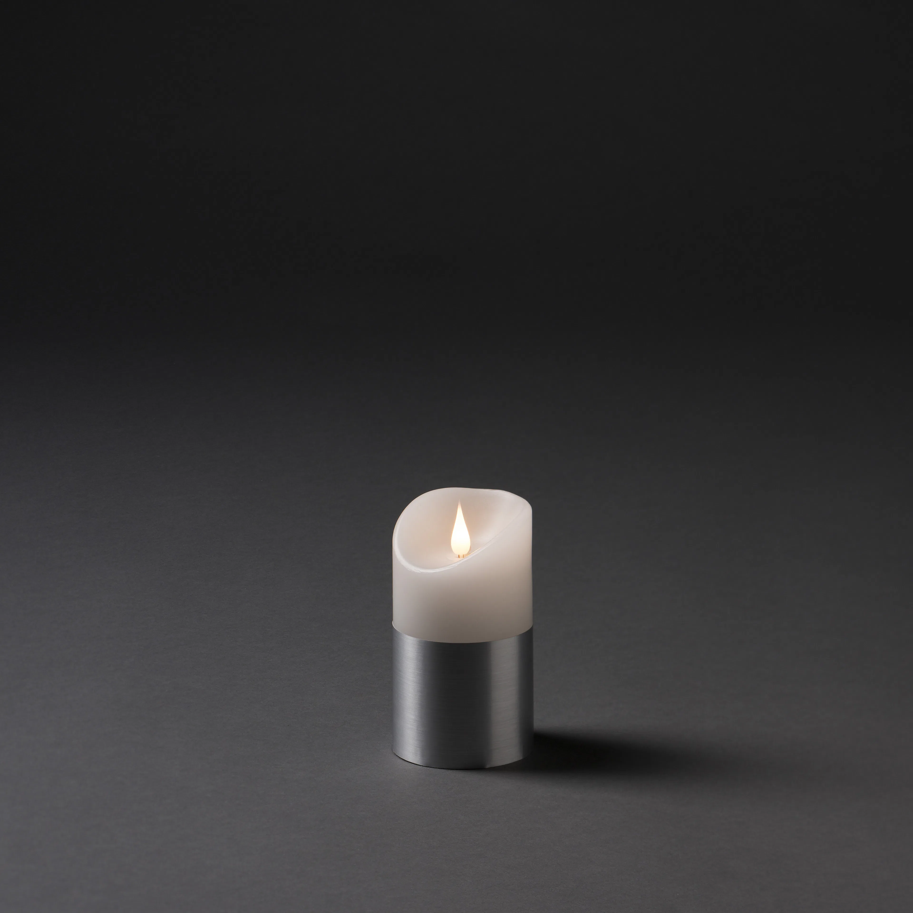 Vaxljus med silverfolie 13,5cm Silverfolie