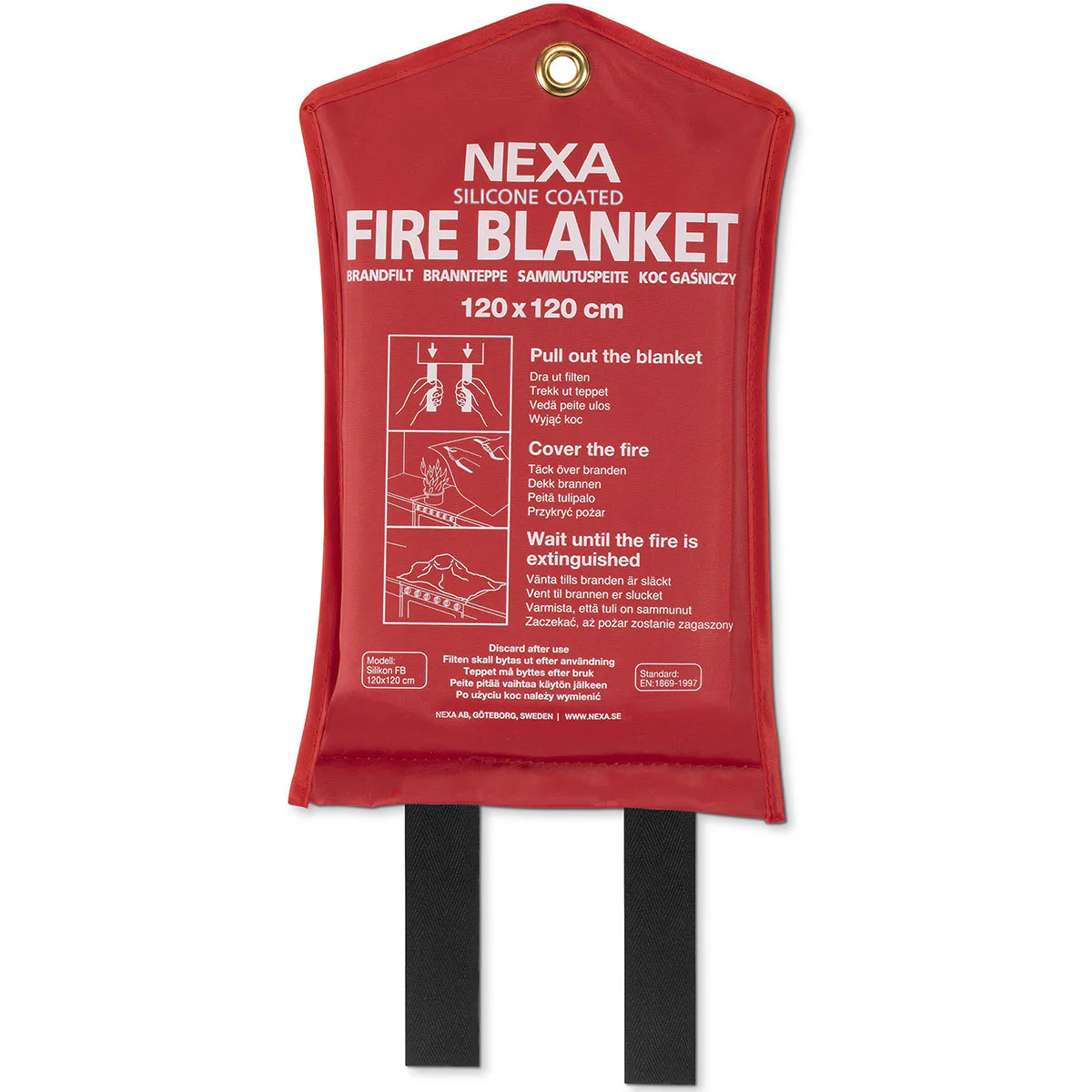 Brandfilt Nexa FB-120 RM Silikon Röd