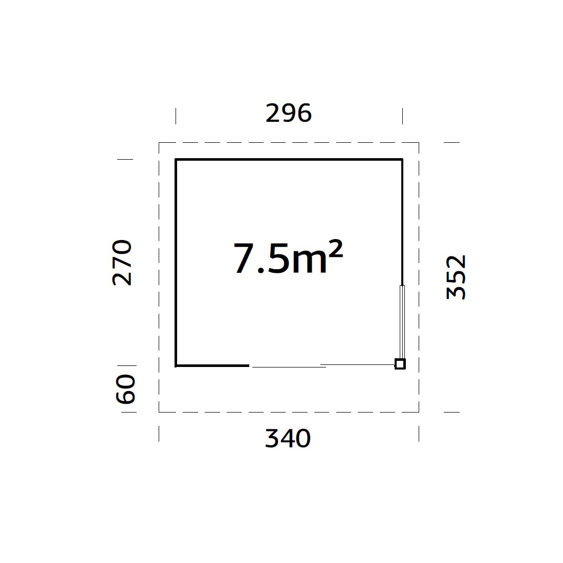 Stuga Palmako Andrea 8,0 m2   Plus