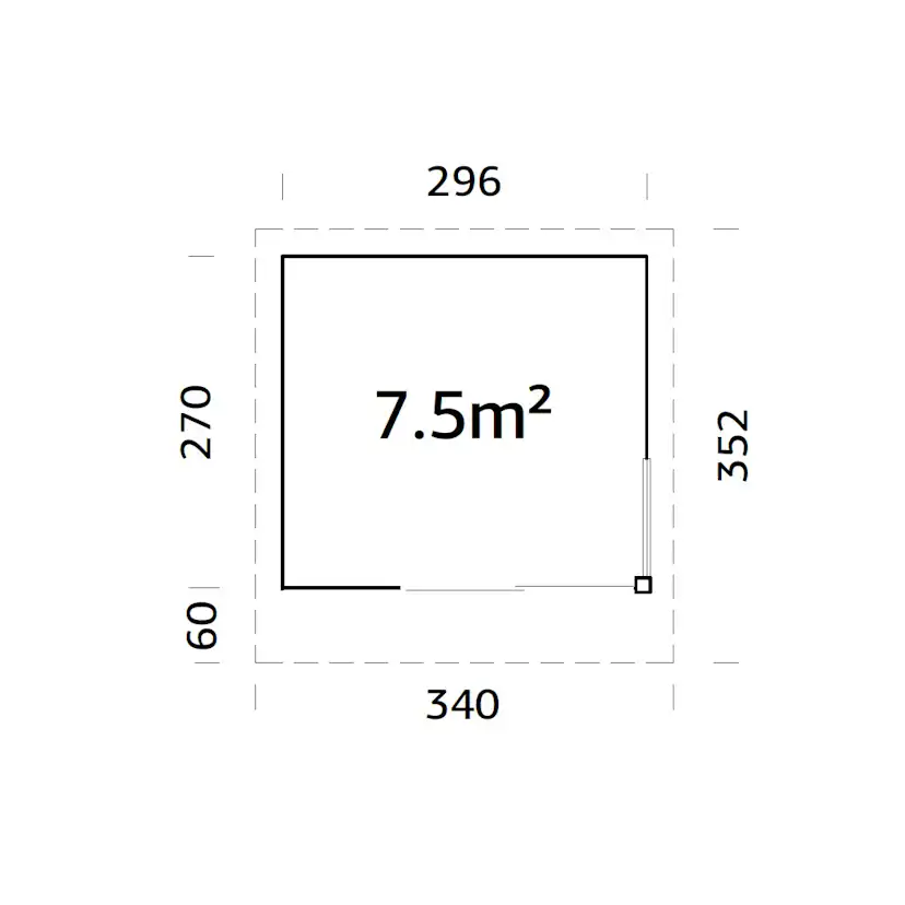 Stuga Palmako Andrea 8,0 m2 Plus