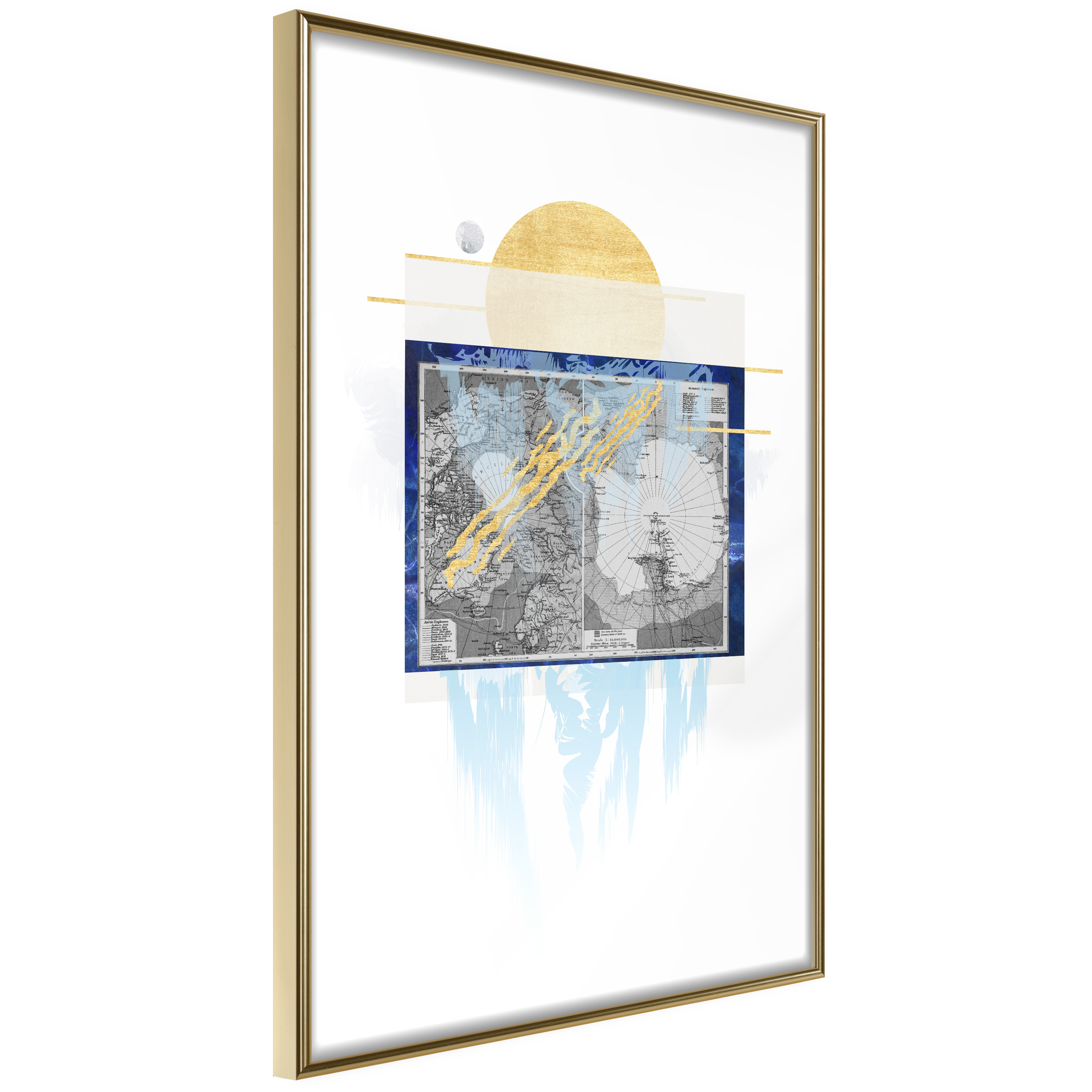 Affisch - Antarctica [Poster] 20x30 Guld ram, 20x30 cm