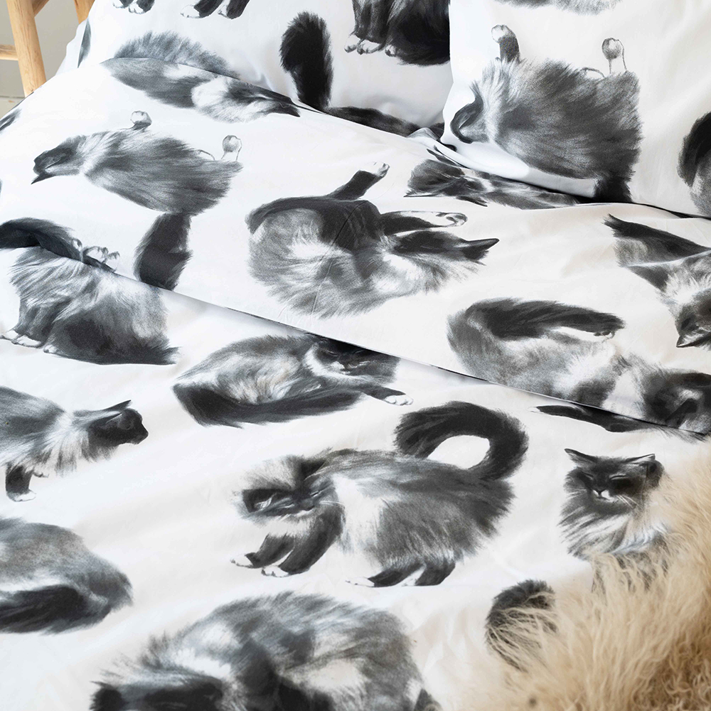 Påslakanset Borganäs of Sweden Julis Grå Enkelsäng