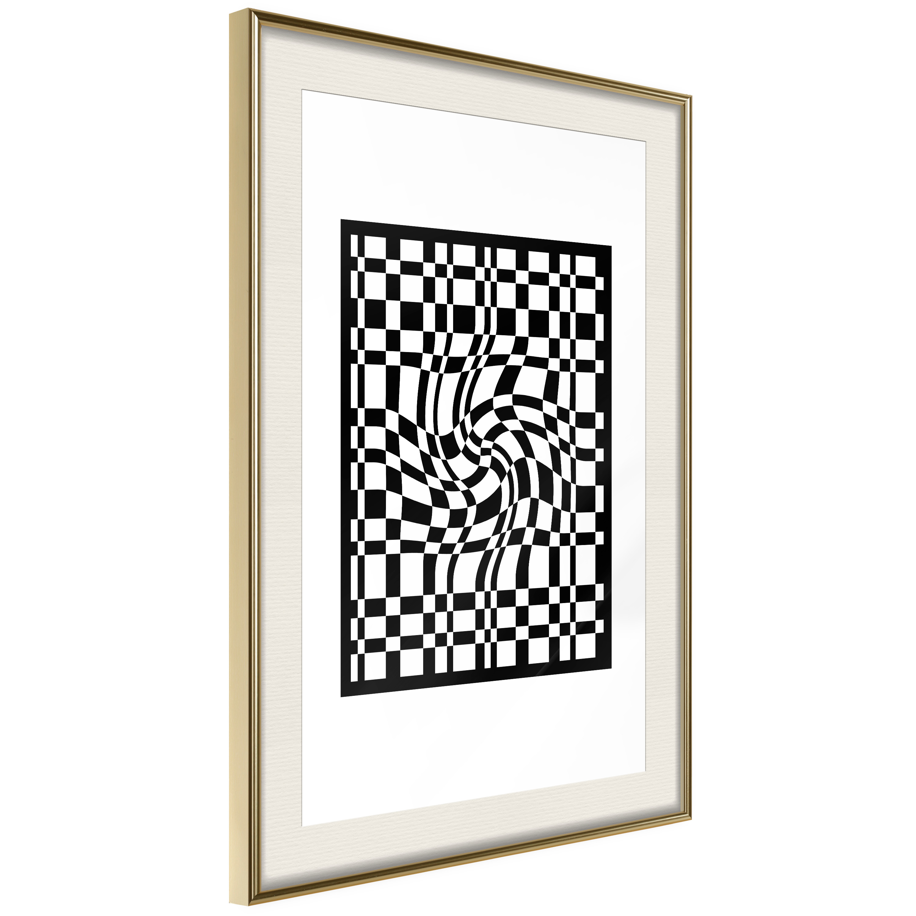Poster Artgeist Affisch Distorted Chessboard