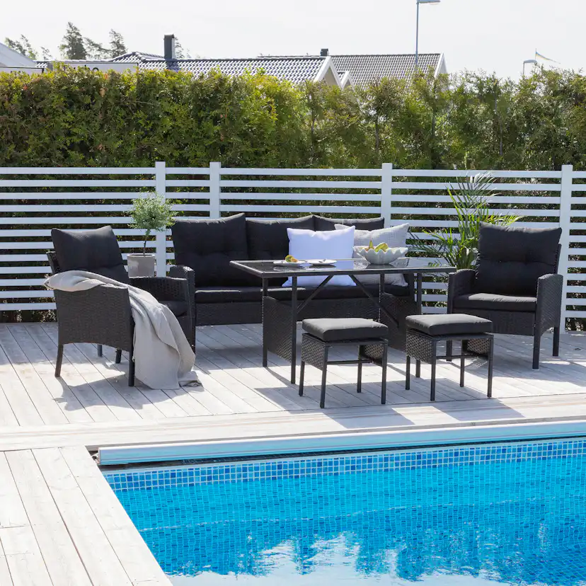 Soffgrupp Venture Home Kalle Svart Utomhus