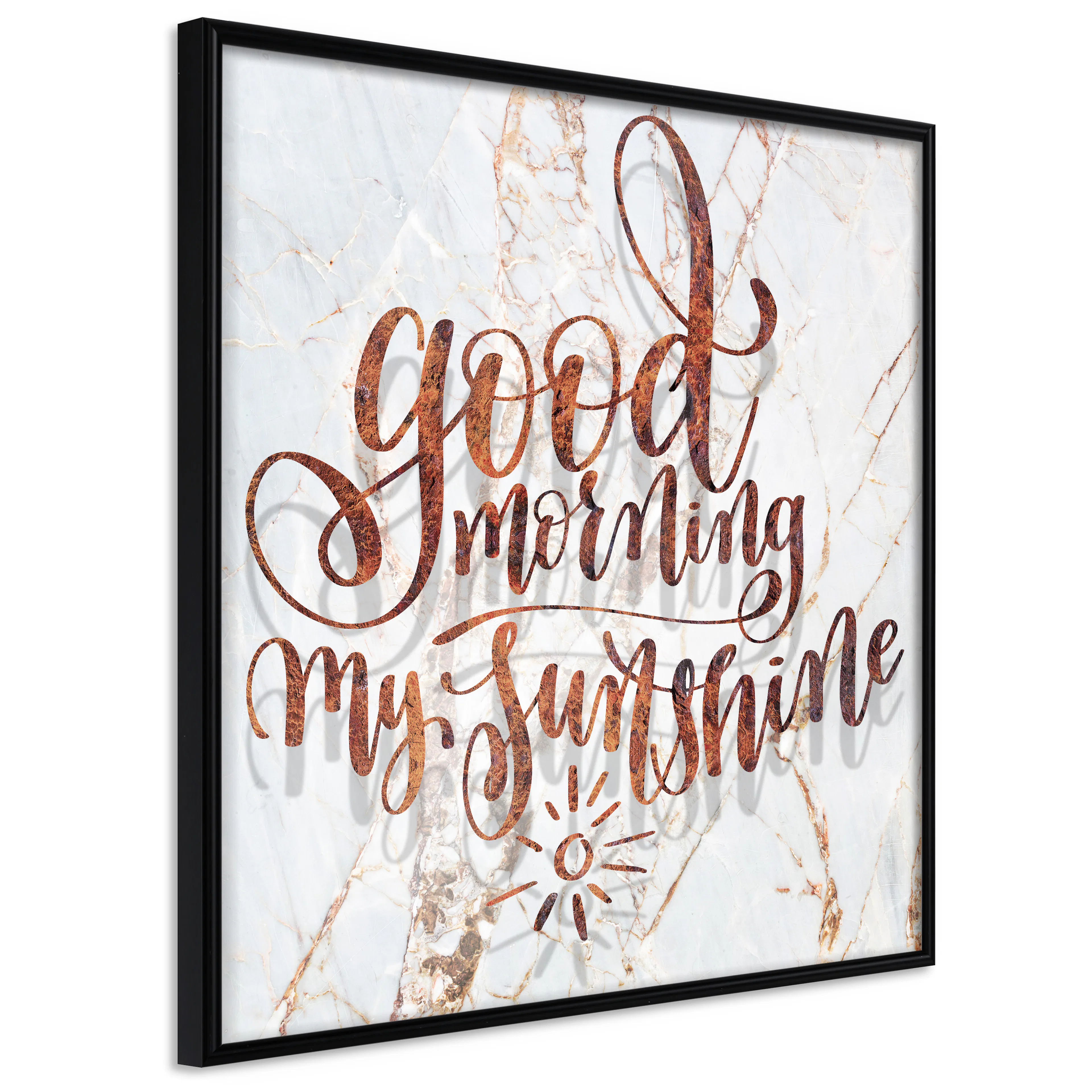 Affisch - Good Morning My Sunshine (Square) [Poster] 20x20 Svart ram, 20x20 cm