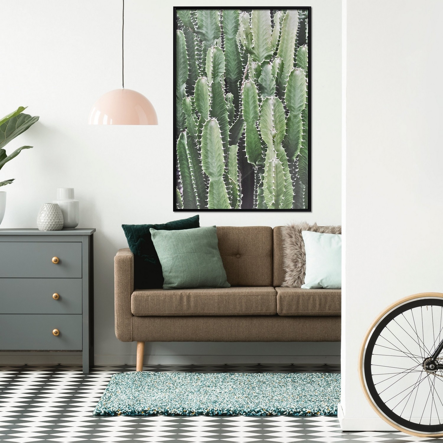 Affisch - Cactus Garden [Poster] 30x45 Svart ram, 30x45 cm