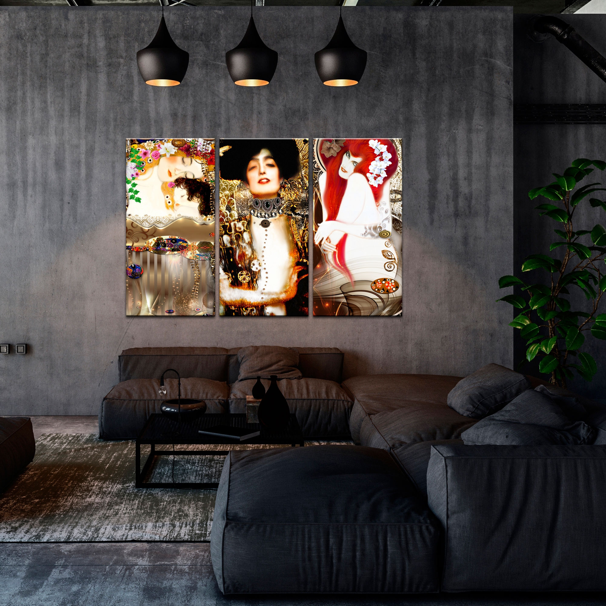Tavla Arkiio Three Women 3 delar
