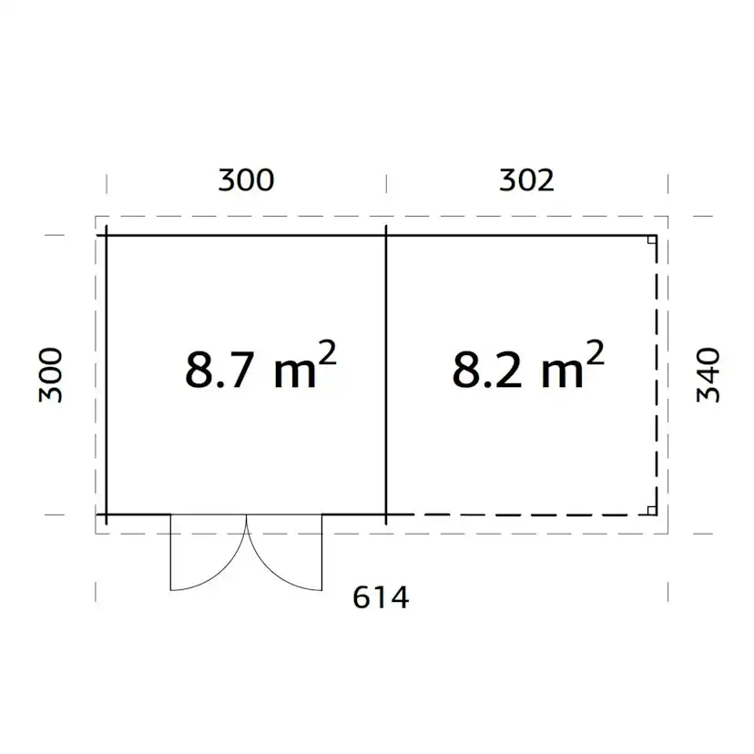 Stuga Palmako Ella 16,8 m2