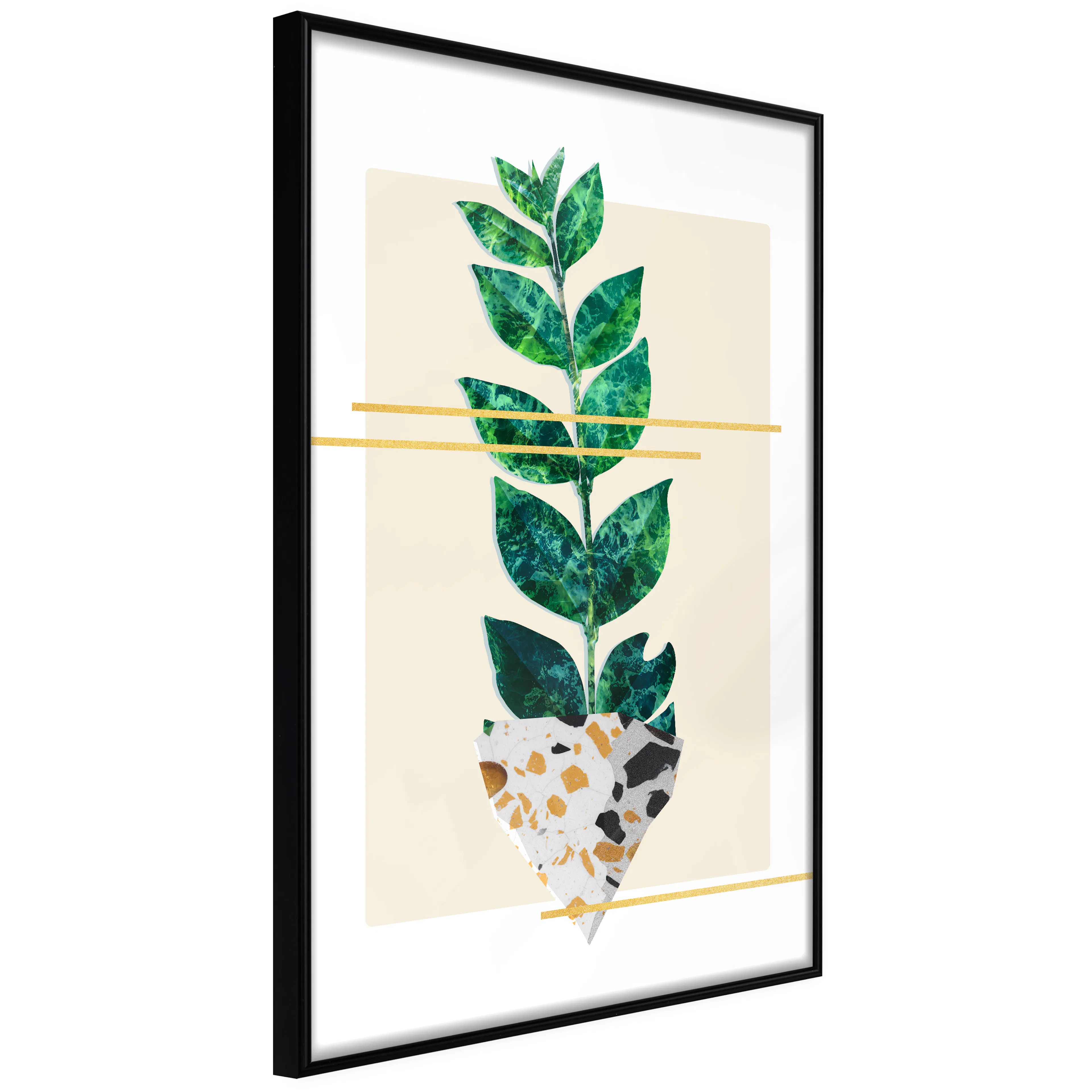 Affisch - Geometric Nature [Poster] 40x60 Svart ram, 40x60 cm