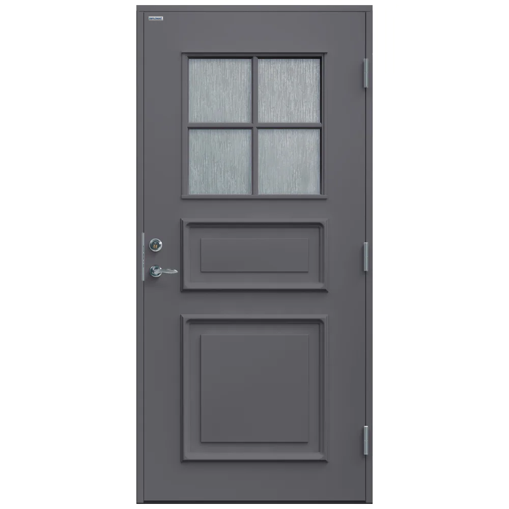 Ytterdörr Elvira Cotswold 9x20 NCS S-6502-B, Grå Vänster BxH: 90x200 cm, Grafitgrå, Vänsterhängd