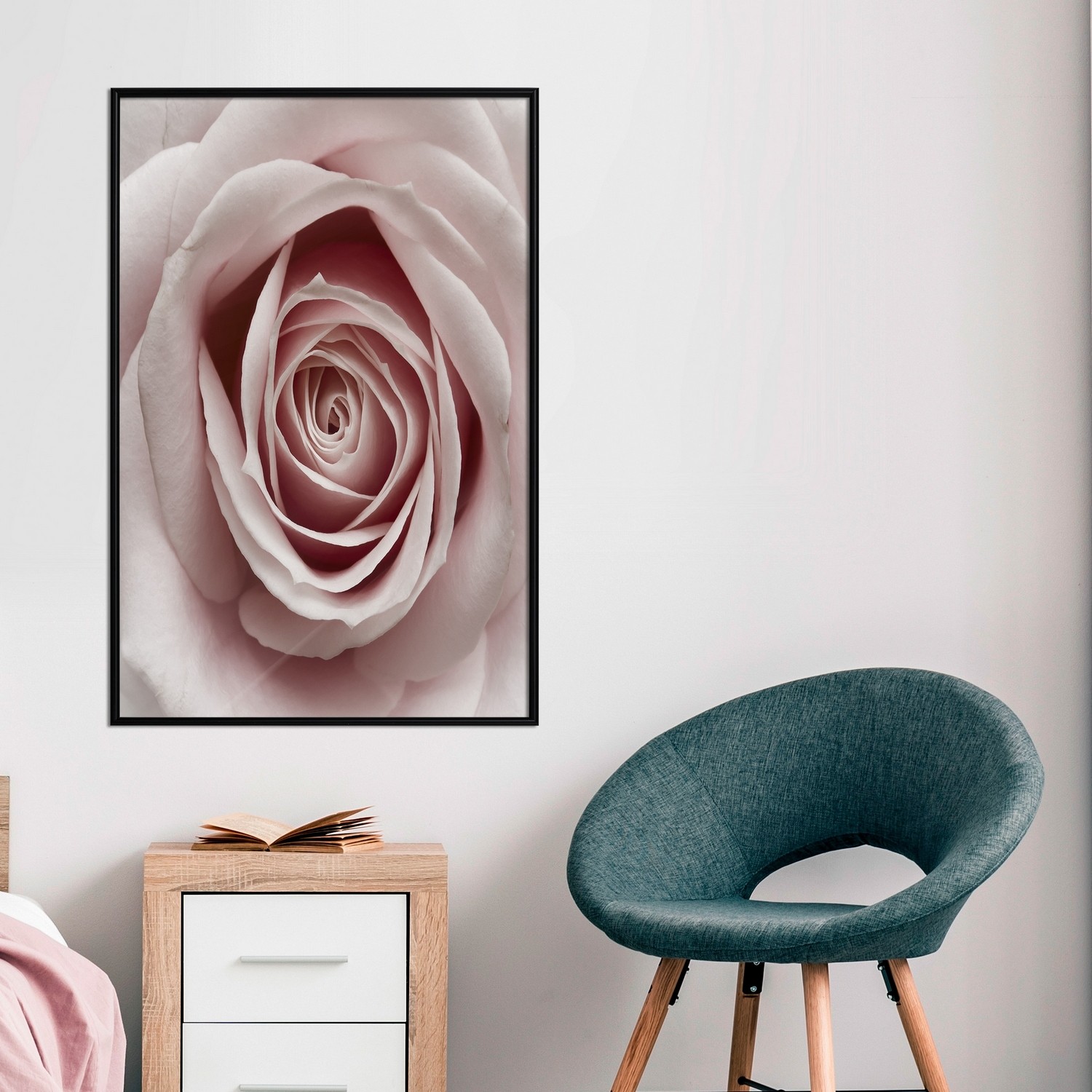 Affisch - Pastel Rose [Poster] 30x45 Svart ram, 30x45 cm