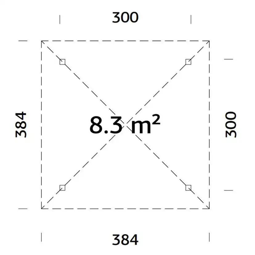 Bianca 8,3 m2 grå impregnerad Färg: Grå impregnerad