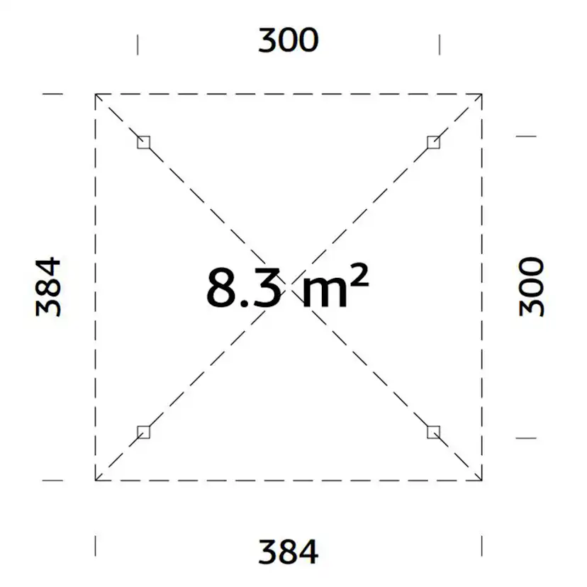 Stuga Palmako Bianca 8,3 m2