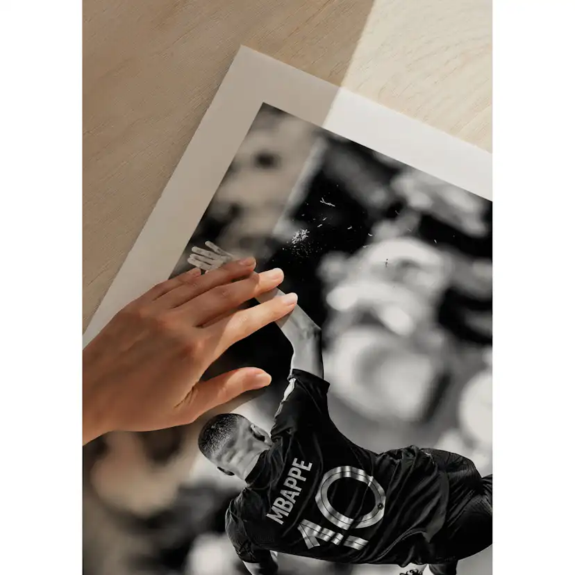 Poster Gallerix Kylian Mbappé World Cup 2022 B&W No1