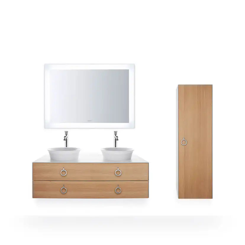 Tvättställ Duravit White Tulip för Placering på Bänkskiva Vit Högblank 430 mm