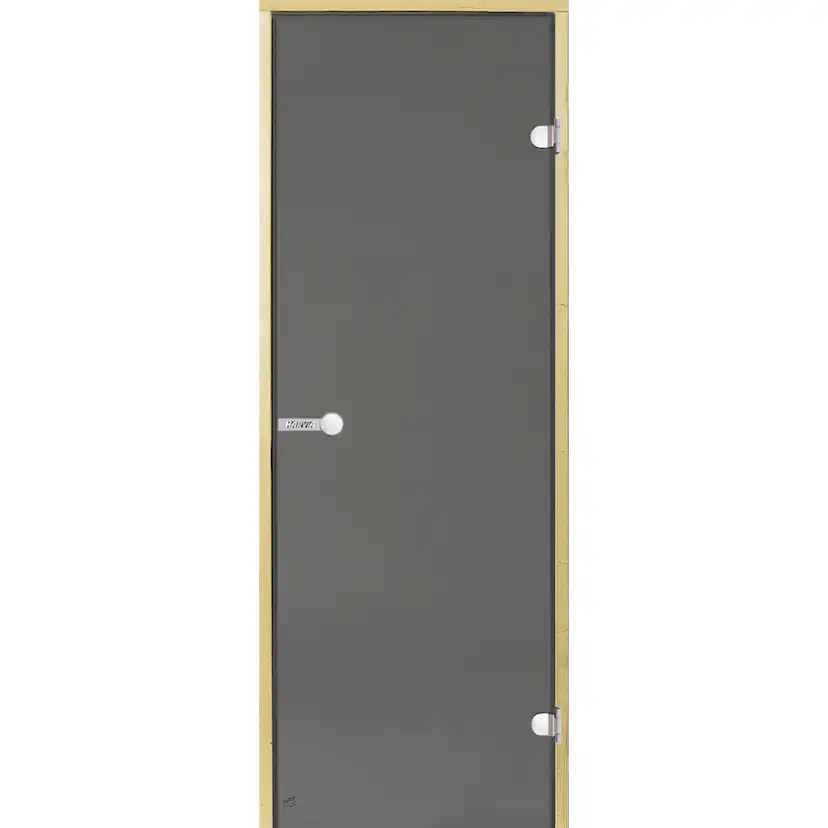 Glasdörr Harvia Rökgrå med Furukarm 7x19