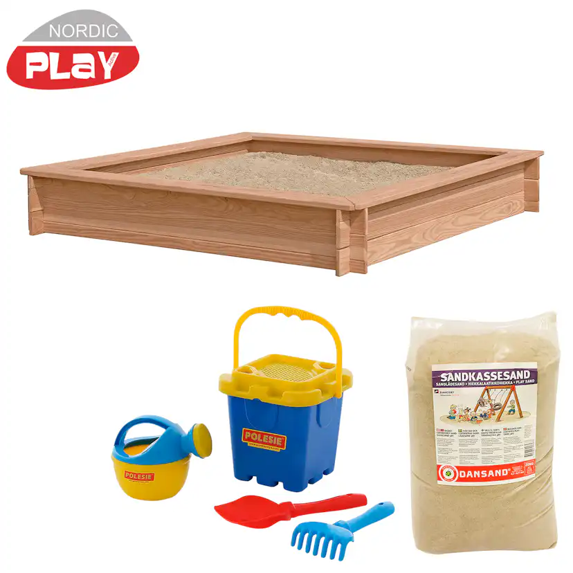 Sandlåda Nordic Play inkl Sand och Strandset