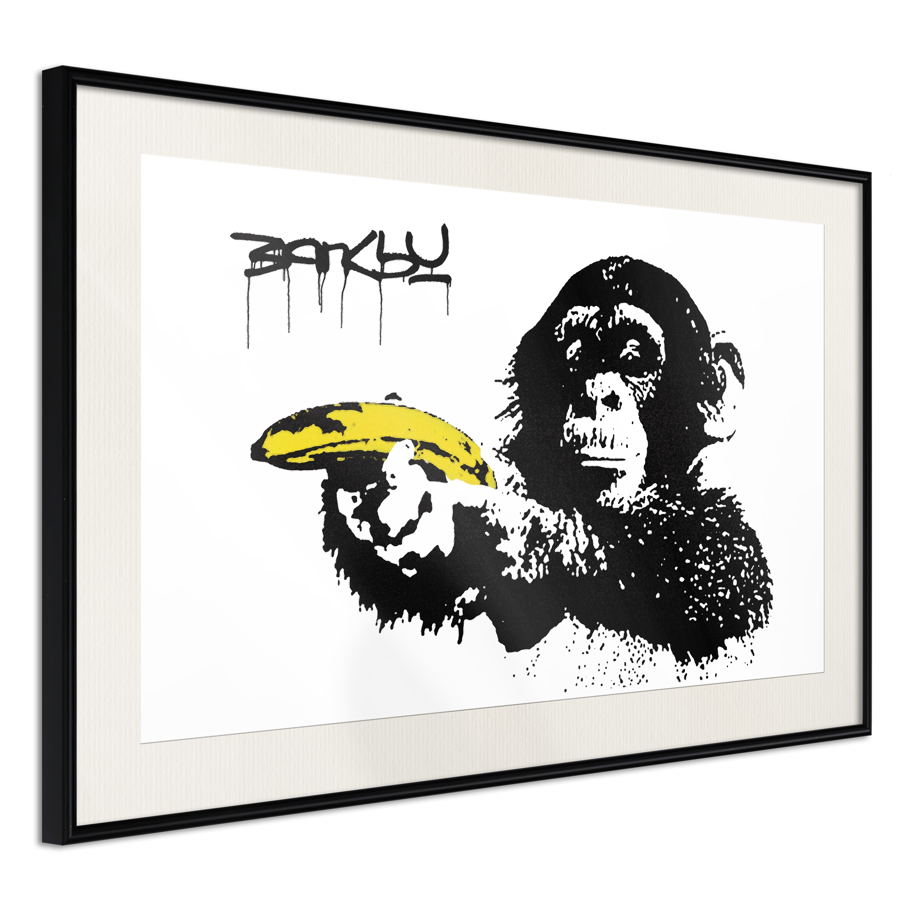Poster Artgeist Affisch Banksy Monkey with Banana