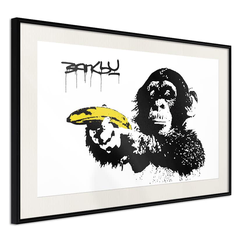 Poster Artgeist Affisch Banksy Monkey with Banana