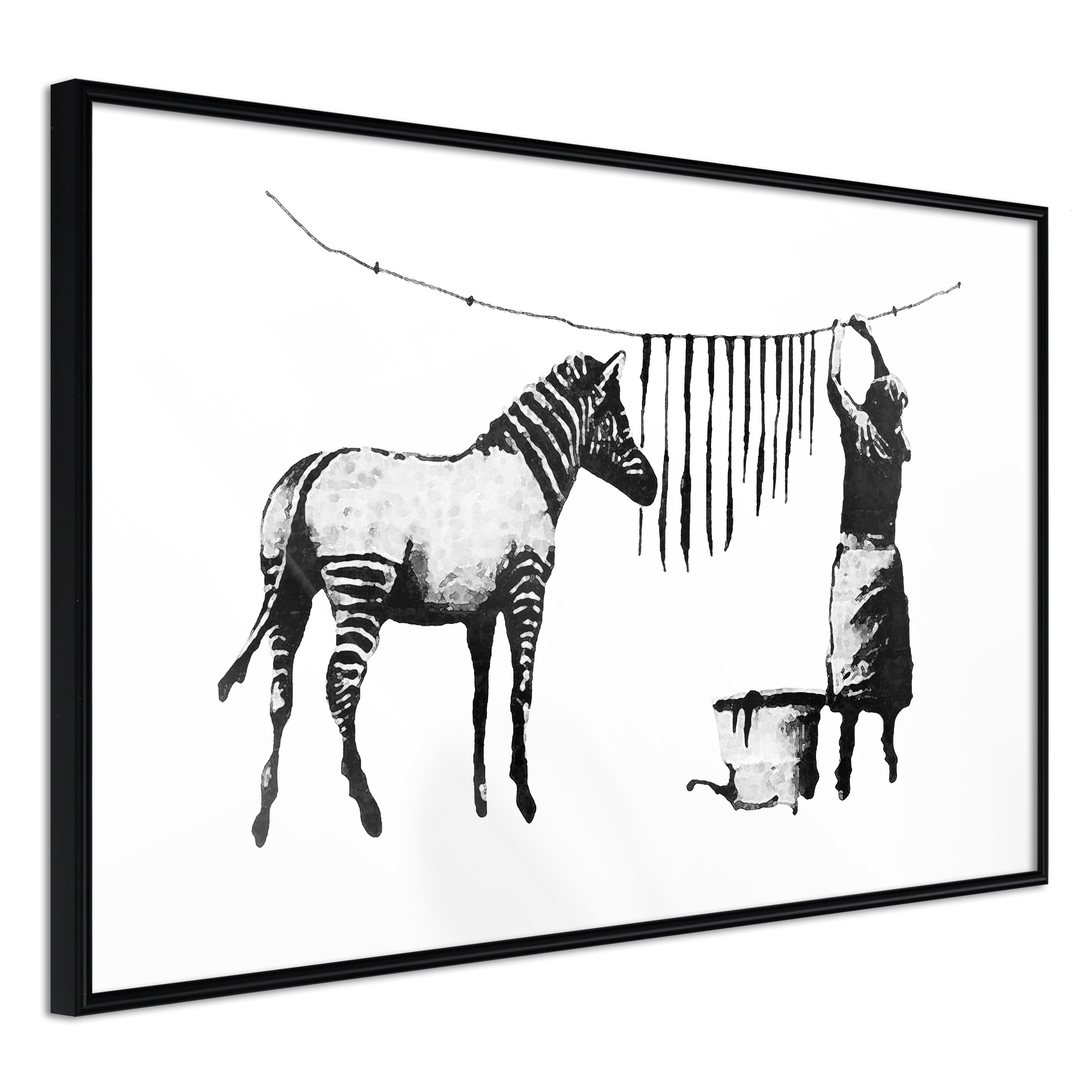 Poster Artgeist Affisch Banksy Washing Zebra
