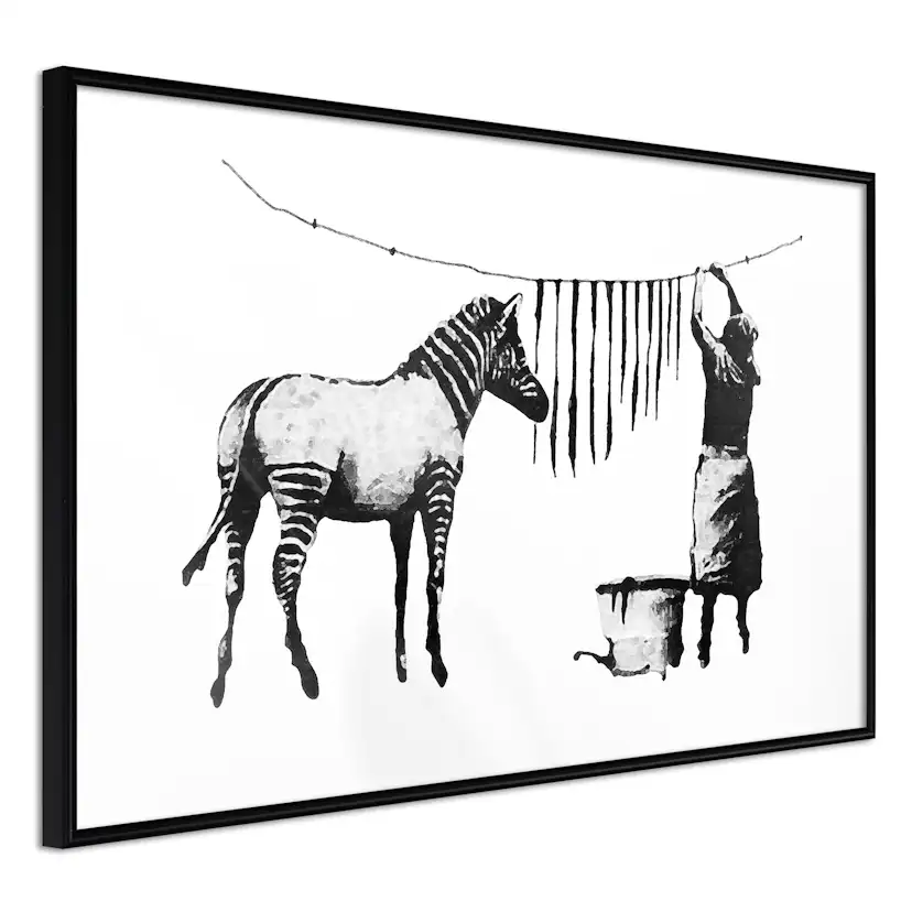 Poster Artgeist Affisch Banksy Washing Zebra