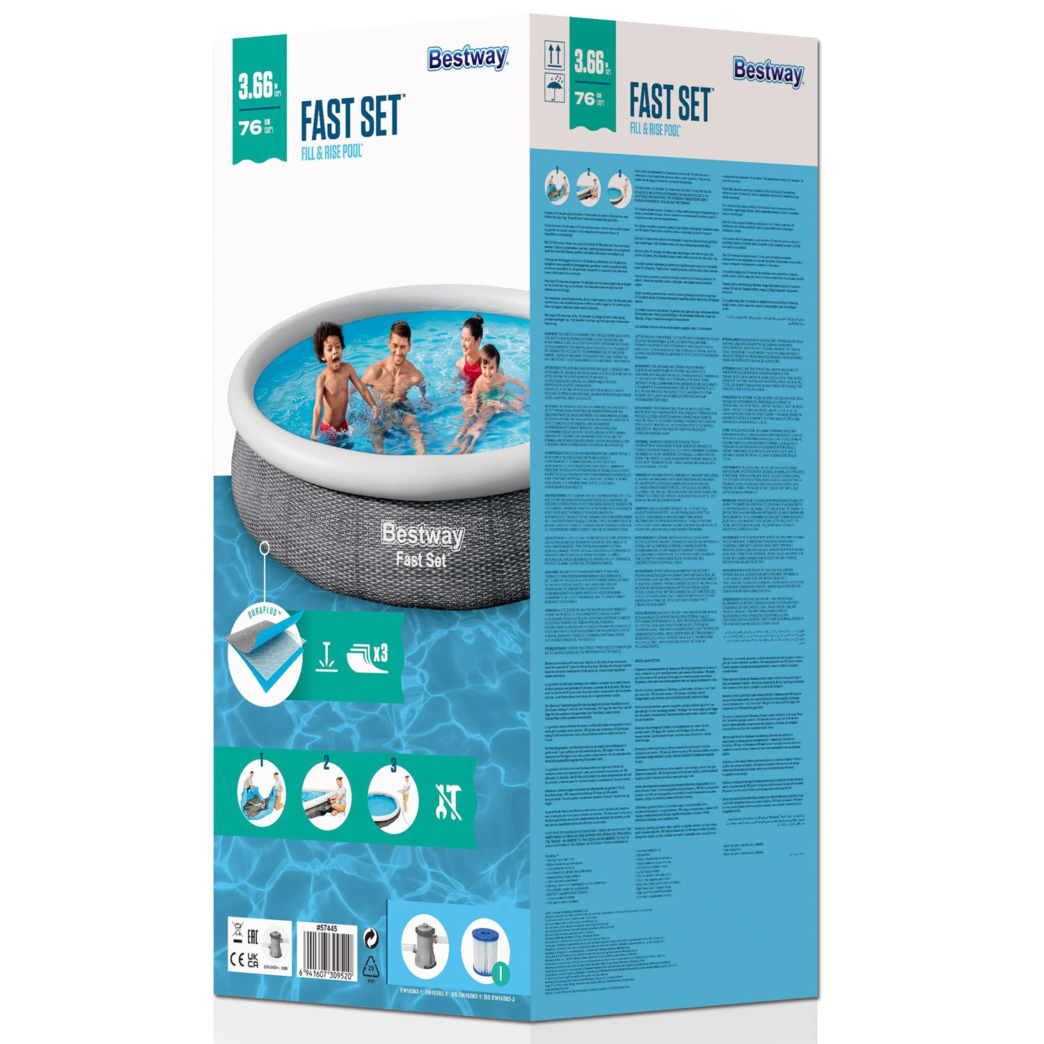 Pool Bestway Fast Set  Ø3,66 m