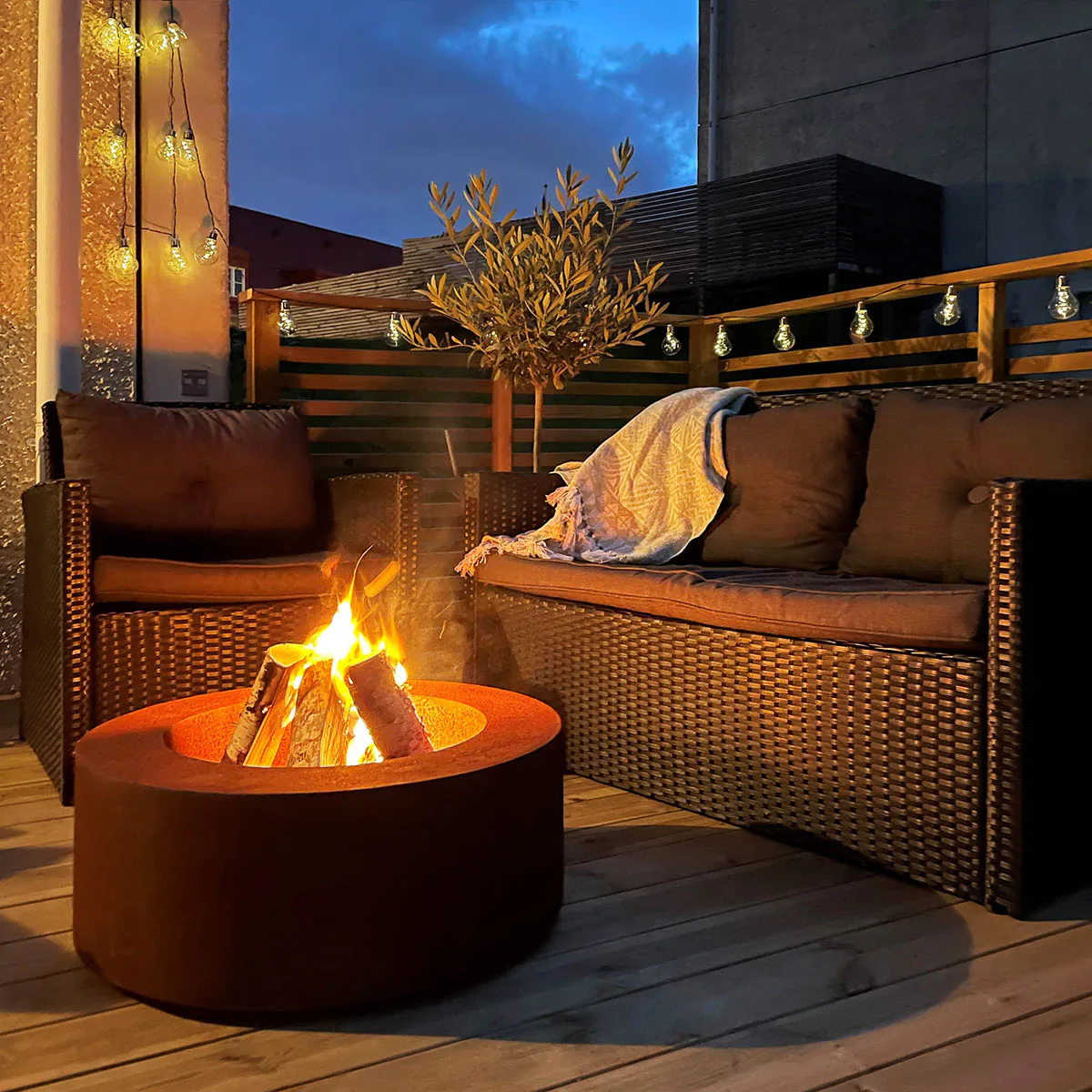 Eldstad Lyfco Cortenstål Cirkel