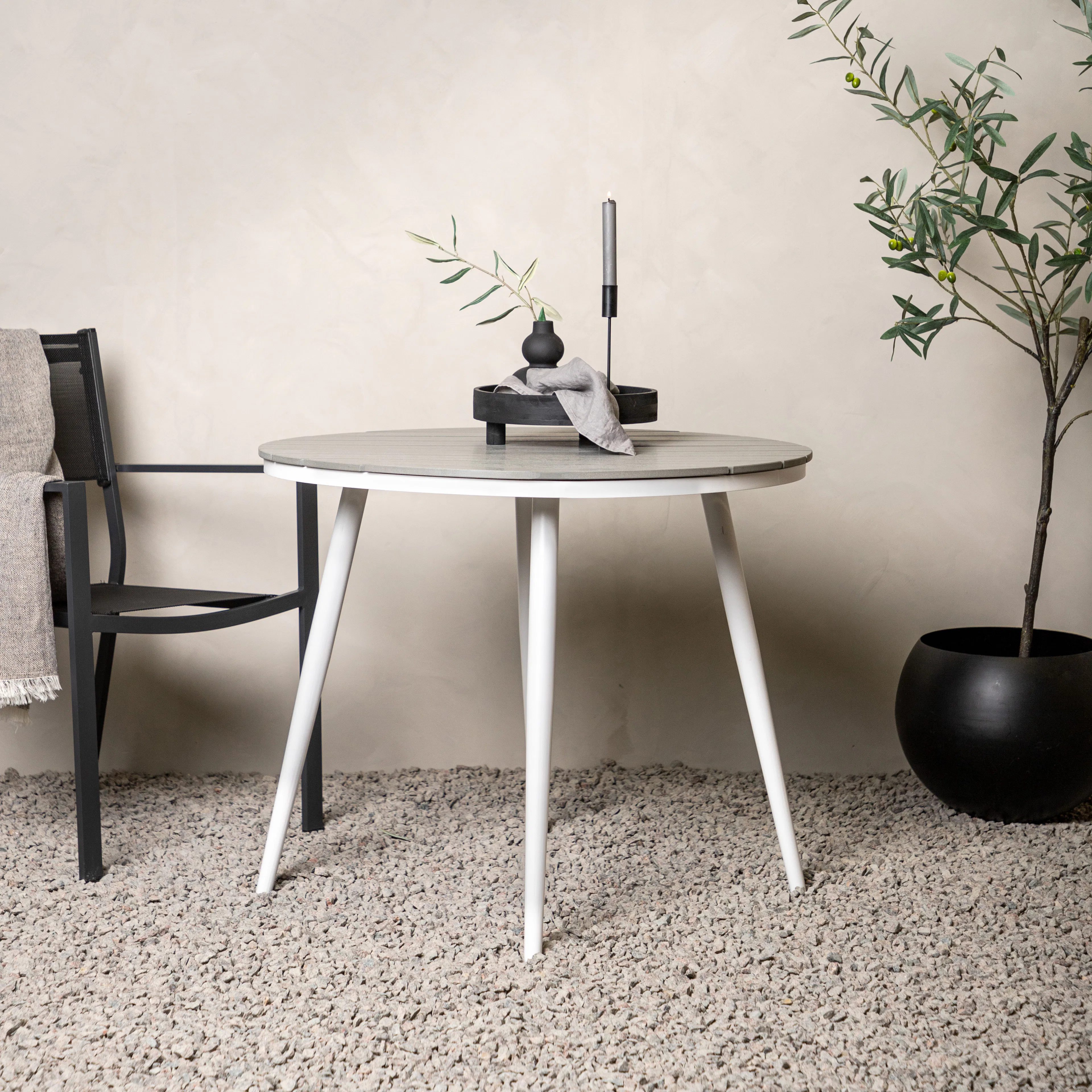 Utebord Venture Home Break Ø90 cm Grå